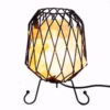 Mesh Salt Rock Brazier Lamp, Cable, Bulb, White Salt - Afbeelding 2
