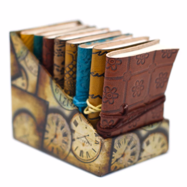 Mini Carnets En Cuir Assortis (4x3") – Image 4