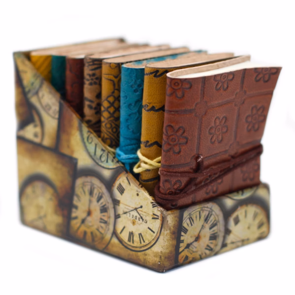 Mini Carnets En Cuir Assortis (4x3") – Image 5