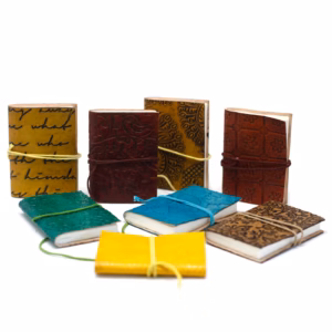 Mini Assorted Leather Notebook - 10x7.5cm - 1 Piece