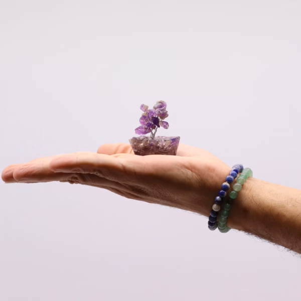 Mini Gemstone Tree På Orgonittbase - Ametyst (15 Steiner) - Bilde 4