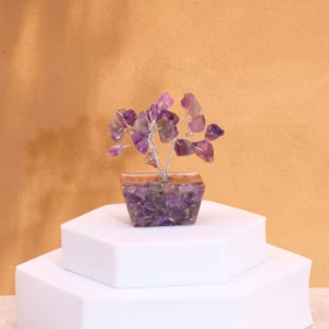 Mini Edelsteenbomen op Orgonietbasis - Amethist - 15 Stenen