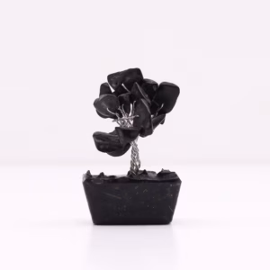 Mini Gemstone Tree På Orgonittbase - Svart Agat (15 Steiner)