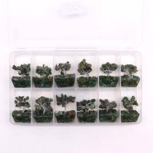 Mini Gemstone Tree på Orgonittbase - Grønn Aventurin (15 Steiner)