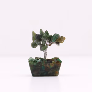 Mini Gemstone Tree På Orgonittbase - Grønn Aventurin (15 Steiner)