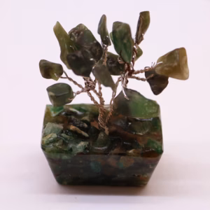 Mini Gemstone Tree på Orgonittbase - Grønn Aventurin (15 Steiner)