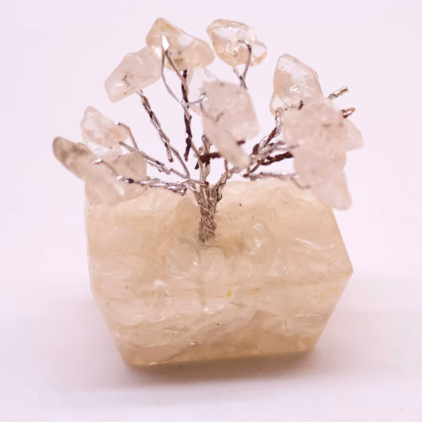 Mini Gemstone Trees On Orgonite Base - Rock Quartz (15 stones) - Image 6