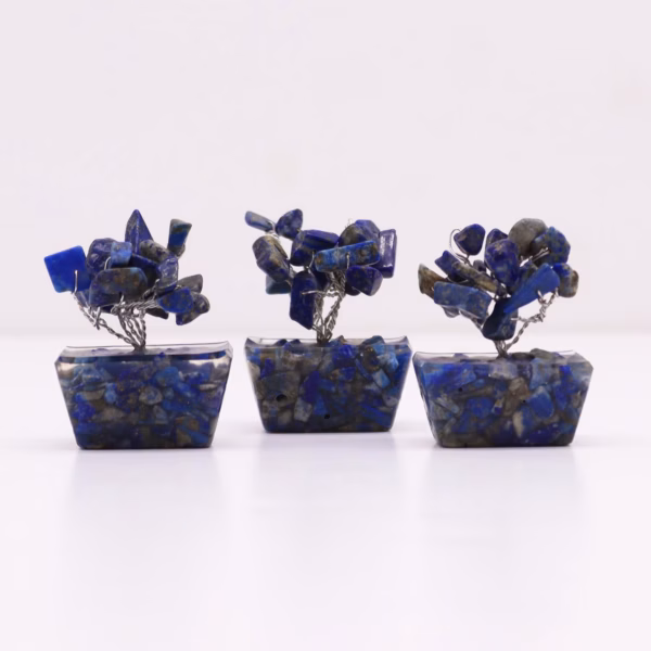 Mini Gemstone Trees On Orgonite Base - Sodalite (15 Stones) - Image 2