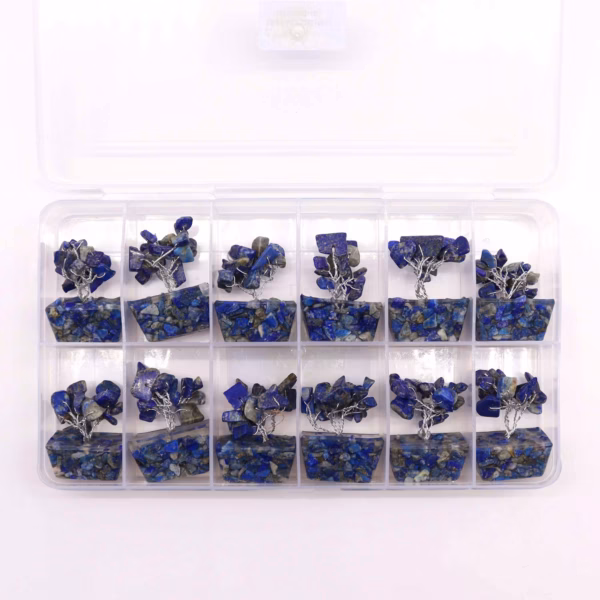 Mini Gemstone Trees On Orgonite Base - Sodalite (15 Stones) - Image 3