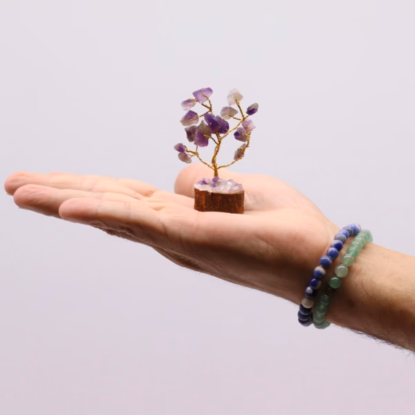 Mini Gemstone Tree På Trefot - Ametyst (15 Steiner) - Bilde 4