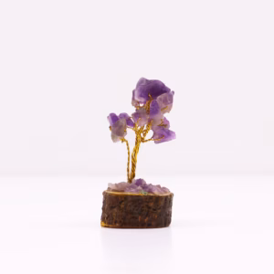Mini Gemstone Tree På Trefot - Ametyst (15 Steiner)