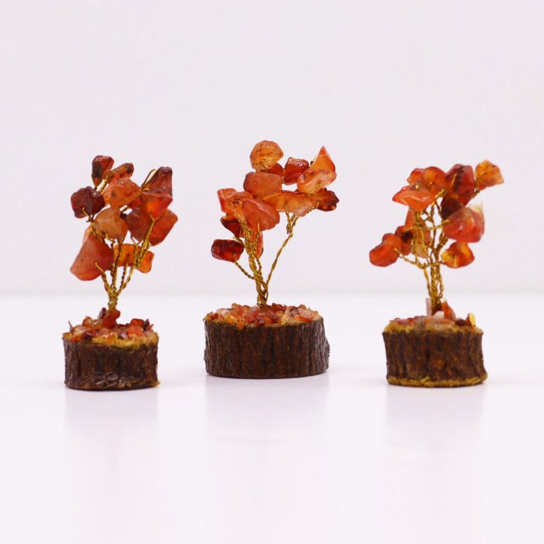 Mini-Gemstone-Trees-On-Wood-Base-Carnelian-15-stones