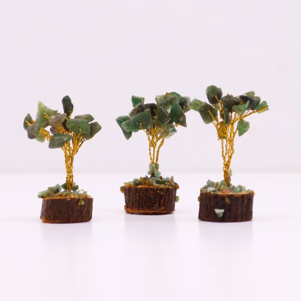 Mini Gemstone Tree På Trefot - Grønn Aventurin (15 Steiner) - Bilde 3