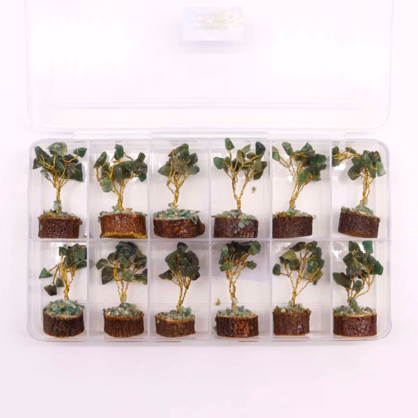 Mini Gemstone Tree På Trefot - Grønn Aventurin (15 Steiner) - Bilde 4