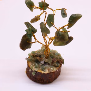 Mini Gemstone Tree På Trefot - Grønn Aventurin (15 Steiner)