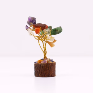 Mini Gemstone Tree På Trefot - Multi Stones (15 Steiner)