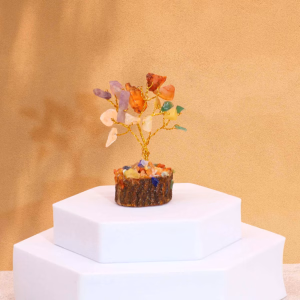 Mini Gemstone Tree På Trefot - Multi Stones (15 Steiner) - Bilde 5