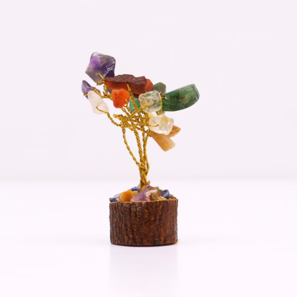 Mini Gemstone Tree På Trefot - Multi Stones (15 Steiner)