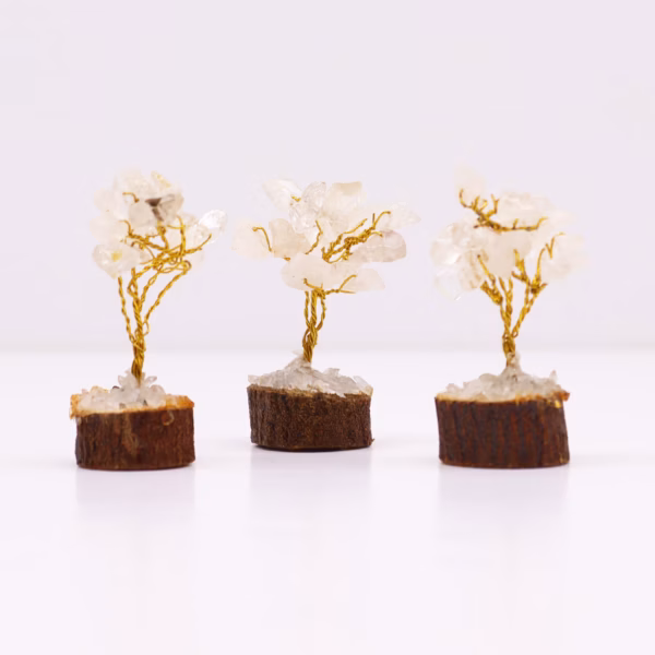 Mini Gemstone Tree På Trefot - Bergkvarts (15 Steiner) - Bilde 2