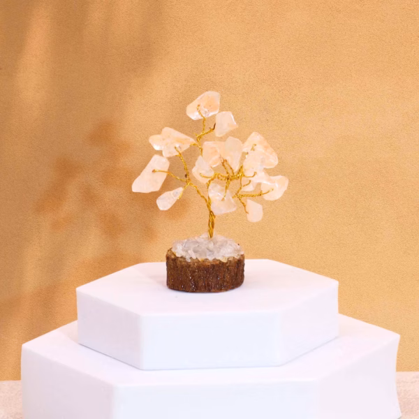 Mini Gemstone Tree På Trefot - Bergkvarts (15 Steiner) - Bilde 5