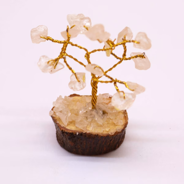Mini Gemstone Tree På Trefot - Bergkvarts (15 Steiner) - Bilde 6