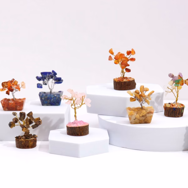 Mini Gemstone Tree På Trefot - Sodalitt (15 Steiner) - Bilde 5
