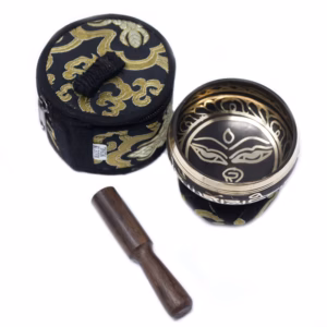 Mini Klangschale Geschenk Set - Schwarz