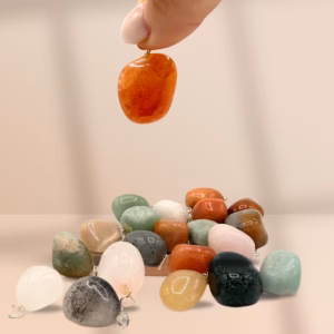 Colgantes Mixtos de Cristal Plateado y Piedras Talladas