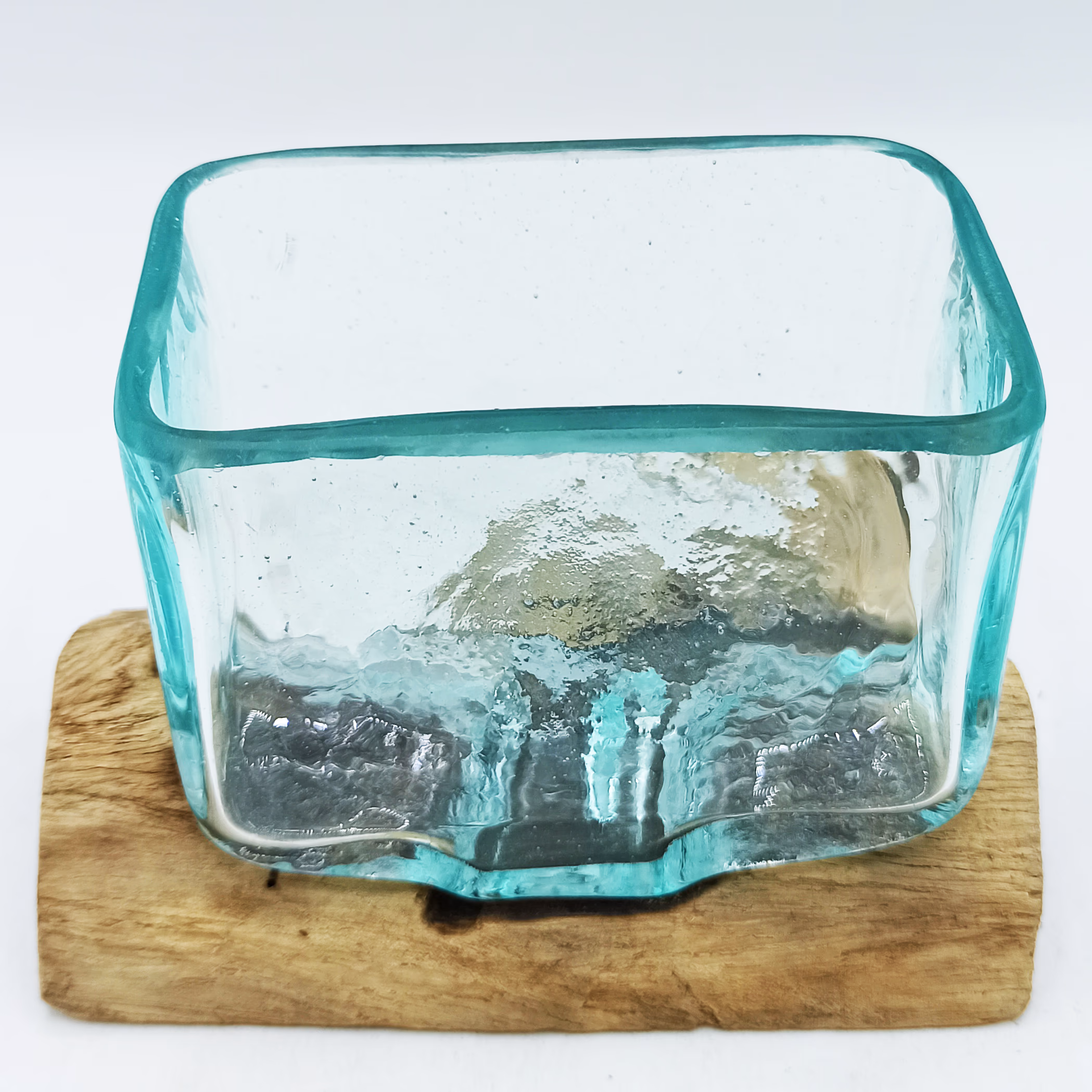 Molten-Glass-Tank-on-Wood-with-Stand-Small-Bowl