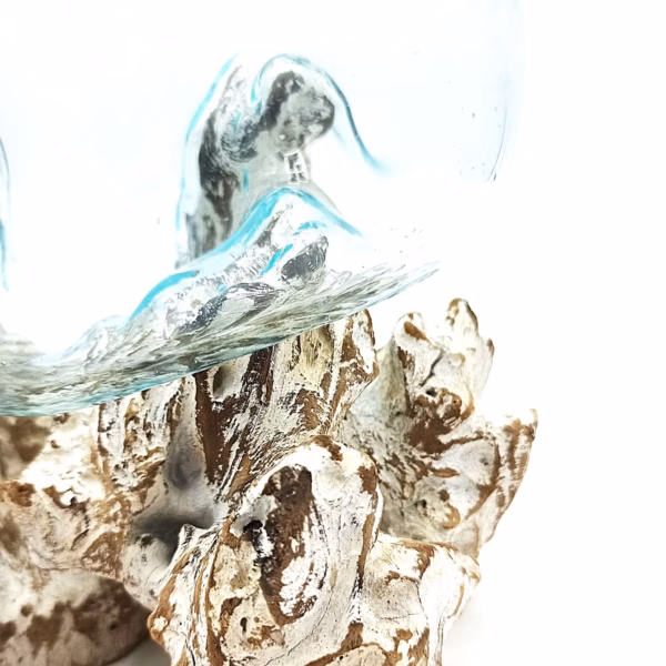 Verre Sur Bois Blanchi - Grand Bol – Image 3