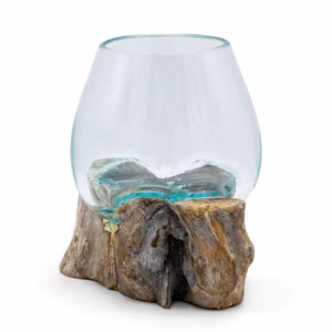Smeltet Glass På Hvitkalket Tre - Medium Skål