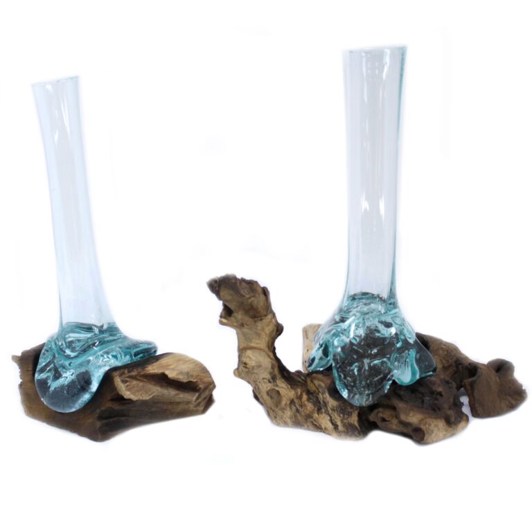 Molten-Glass-on-Wood-Vase
