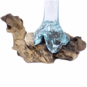 Smeltet Glas på Træ - Vase
