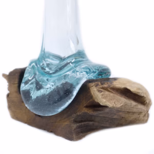 Smeltet Glas på Træ - Vase