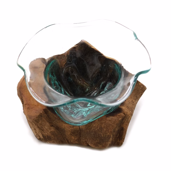 Geschmolzenes Glas Fancy Sweet Bowl Auf Holz – Bild 5