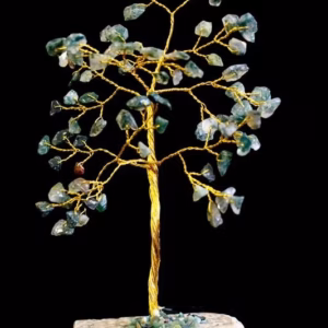 Moss Agate Gemstone Tree - 80 Stones