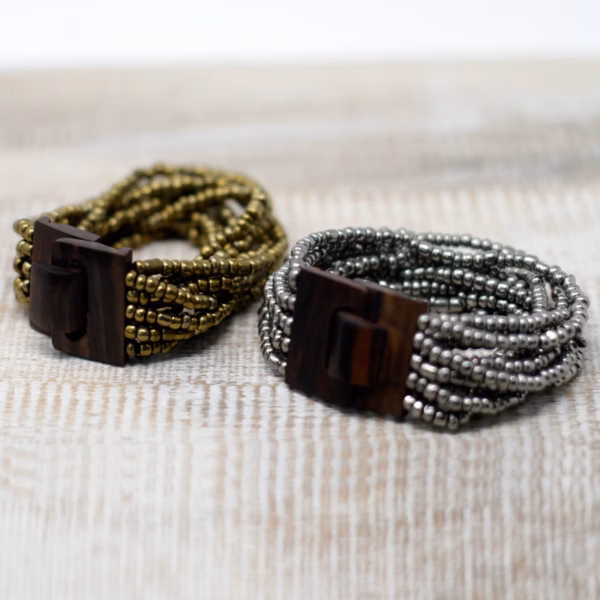 Multi-Bead Bangle Træspænde - Forskellige Farver - Billede 6