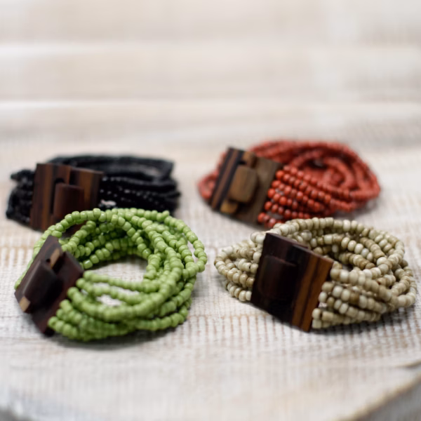 Multi-Bead Bangle Træspænde - Forskellige Farver - Billede 7