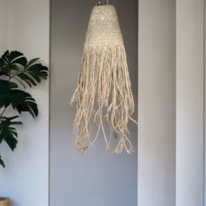Naturlig Flätad Hängande Lampskärm - 20x15cm