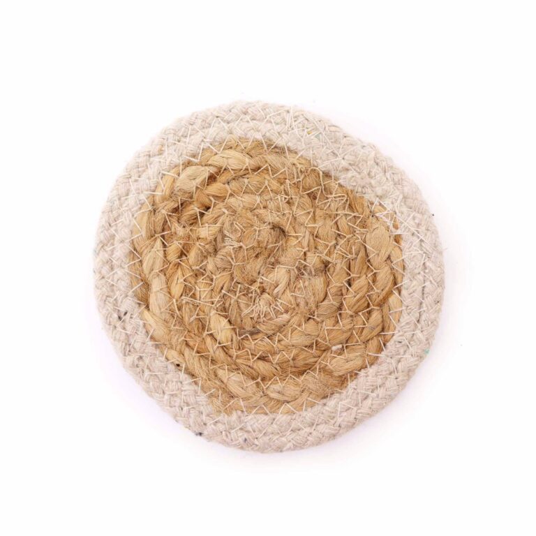 Natural-Coaster-Jute-Cotton-10cm-set-of-4-Ivory-Boarder