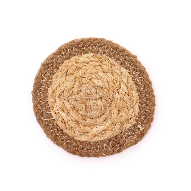 Natural-Coaster-Jute-Cotton-10cm-set-of-4-Natural-Boarder