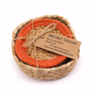 Underkop - Jute & Bomull 10cm 6 Stk Blandede Farger I Kurv