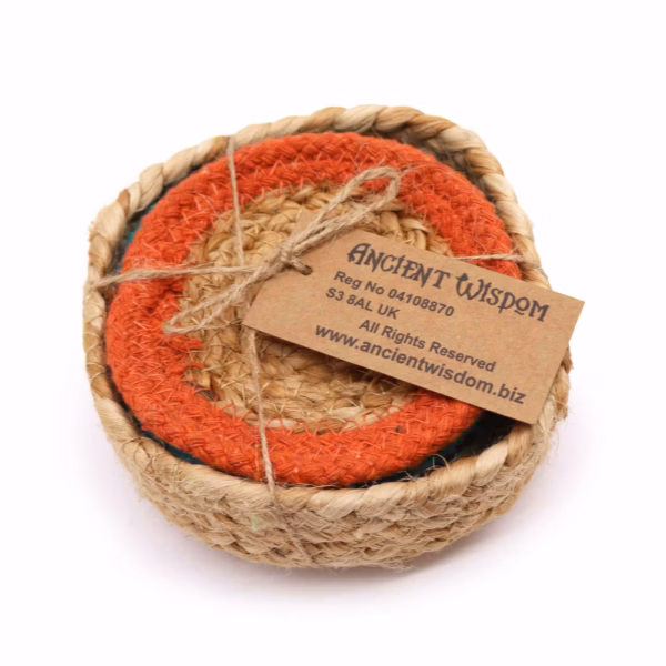 Underkop - Jute & Bomull 10 cm 6Stk Blandede Farger I Kurv - Bilde 2