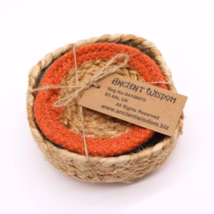 Underkop - Jute & Bomull 10 cm 6Stk Blandede Farger I Kurv