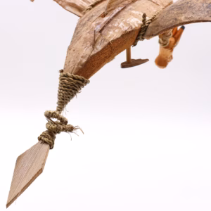 Dragons en Bois de Cocotier Dragon Naturel - Vernis - 37cm