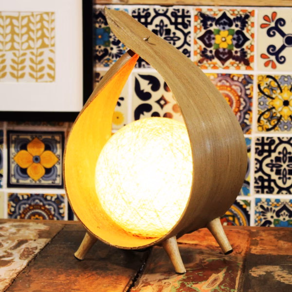 Kokosnøtt Lampe Naturlig - Natural Wrapover - Bilde 2
