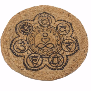 Naturlig Bordskåner - Jute 30 cm - Chakra-Trykk