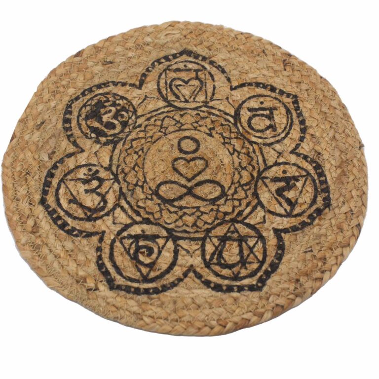 Natural-Place-Mat-Jute-30cm-Chakra-Print