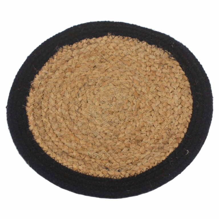 Natural-Place-Mat-Jute-Cotton-30cm-Black-Boarder