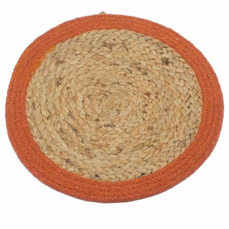 Natural-Place-Mat-Jute-Cotton-30cm-Clay-Boarder